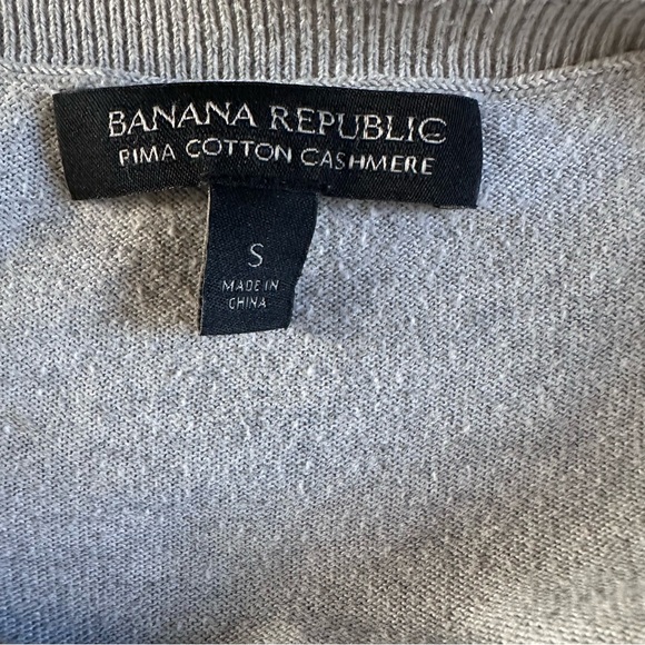 Banana Republic Pima Cotton Cashmere V-Neck Sweater Top Small - Picture 4 of 8